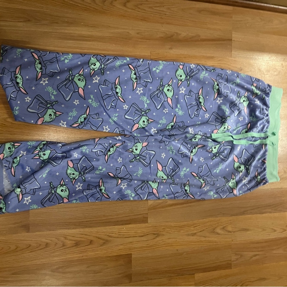 Purple and Green Yoda Pajama Pants